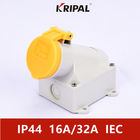 16A 3P IP44 IEC Standardı Endüstriyel Duvar Tipi Soket Su Geçirmez