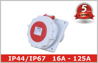 IP44 IP67 Panel Montajlı Endüstriyel Soket 16A 32A 63A 125A Güç