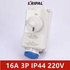 Mekanik Kilit Kontaktör Anahtarı Endüstriyel Güç Soketi 16A 220V 3P 6H