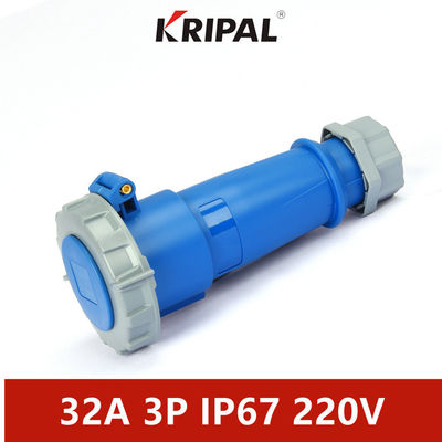 IP67 16A 32A PC Endüstriyel Üç Fazlı Konnektör IEC Standardı