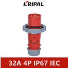 IP67 Suya Dayanıklı Endüstriyel Bağlayıcı Kombinasyonu IEC Standardı 32A 4P