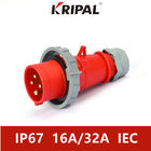IP67 220V Üç Fazlı Endüstriyel Priz Toz Geçirmez IEC standardı