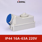 220V IP44 Su Geçirmez Mekanik Kilit Anahtar Soketleri IEC Standardı