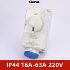 220V IP44 Su Geçirmez Mekanik Kilit Anahtar Soketleri IEC Standardı