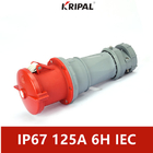 CE IP67 125A 4 Pinli Endüstriyel Konnektör Yüksek Sıcaklığa Dayanıklı