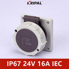 48V 32A IP67 3P Alçak Gerilim Panele Monte Soket IEC Standardı
