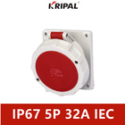 32A 5P IP67 380V Eğik Plug-in Endüstriyel Panele Monte Soket