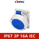 32A 5P IP67 380V Eğik Plug-in Endüstriyel Panele Monte Soket