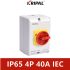 KRIPAL IP65 Elektrikli Döner Anahtarlar 4 Kutuplu 40A Su Geçirmez IEC Standardı