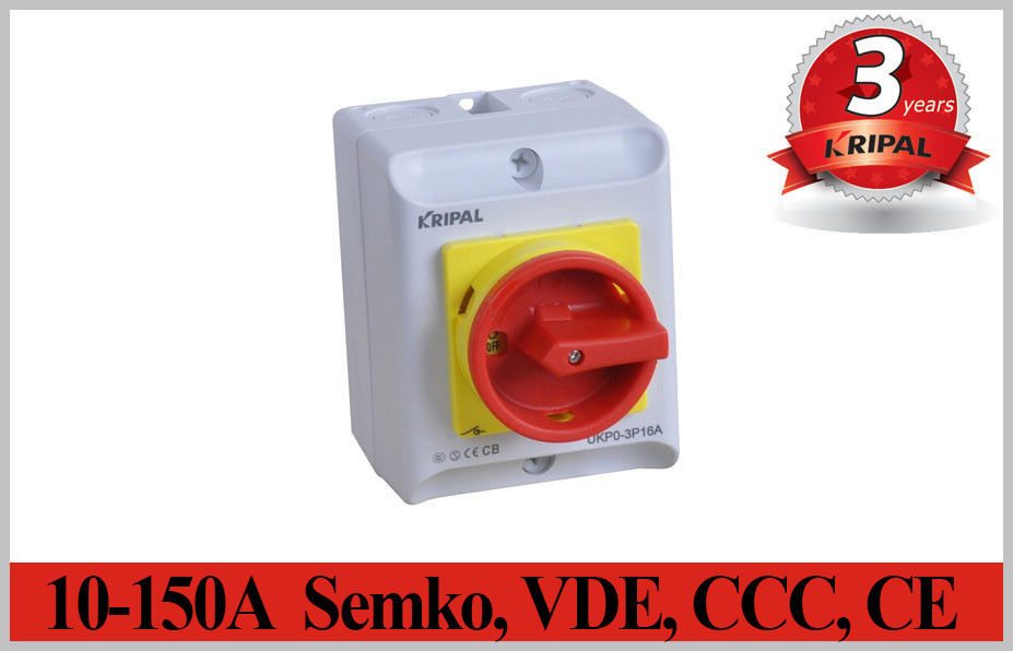 Semko, VDE, CCC, CE IP65 2 ~ 5 P 10A ~ 150A Döner İzolatör Anahtarı Elektrik Izolasyon Anahtarı Su Geçirmez anahtarı